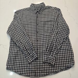 Chaps black and white plaid button-down shirt - Men's size XLarge.